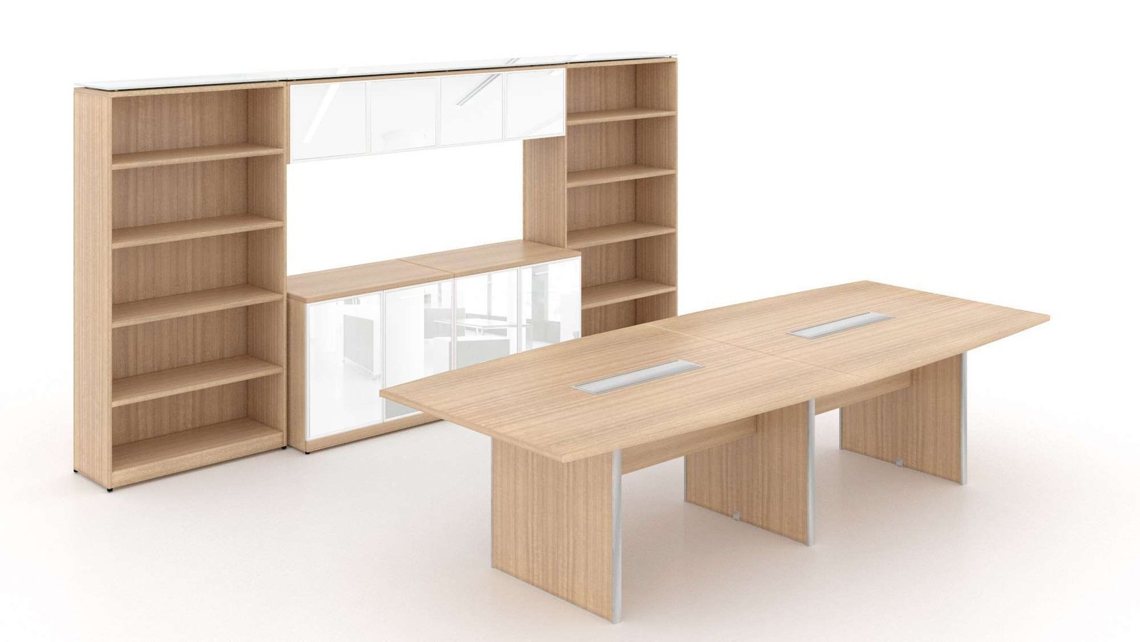 Conference Table Storage Hutch Bookcase Laminate