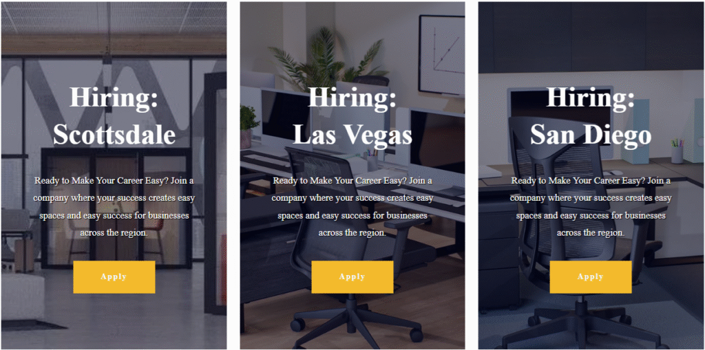 Easy spaces hiring